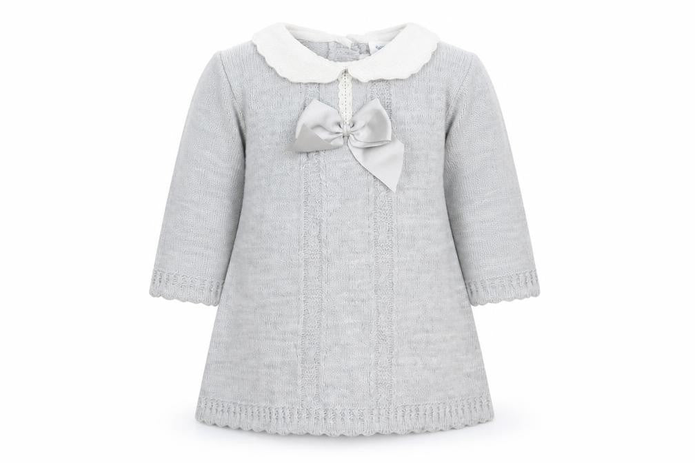 Bee Bo Girls Grey  Knit Jumper Dress  Size 6-9 Months
