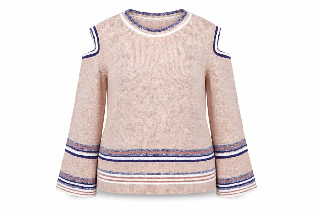 Papaya Womens Beige  Knit Pullover Jumper Size 18