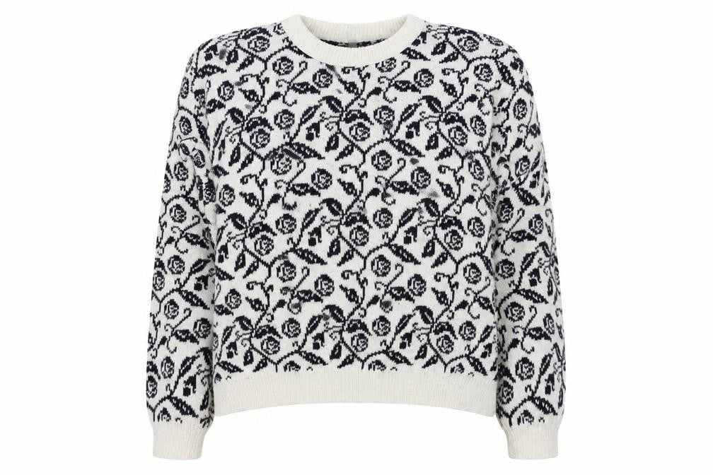 Preworn Womens Multicoloured Floral Knit Pullover Jumper Size L
