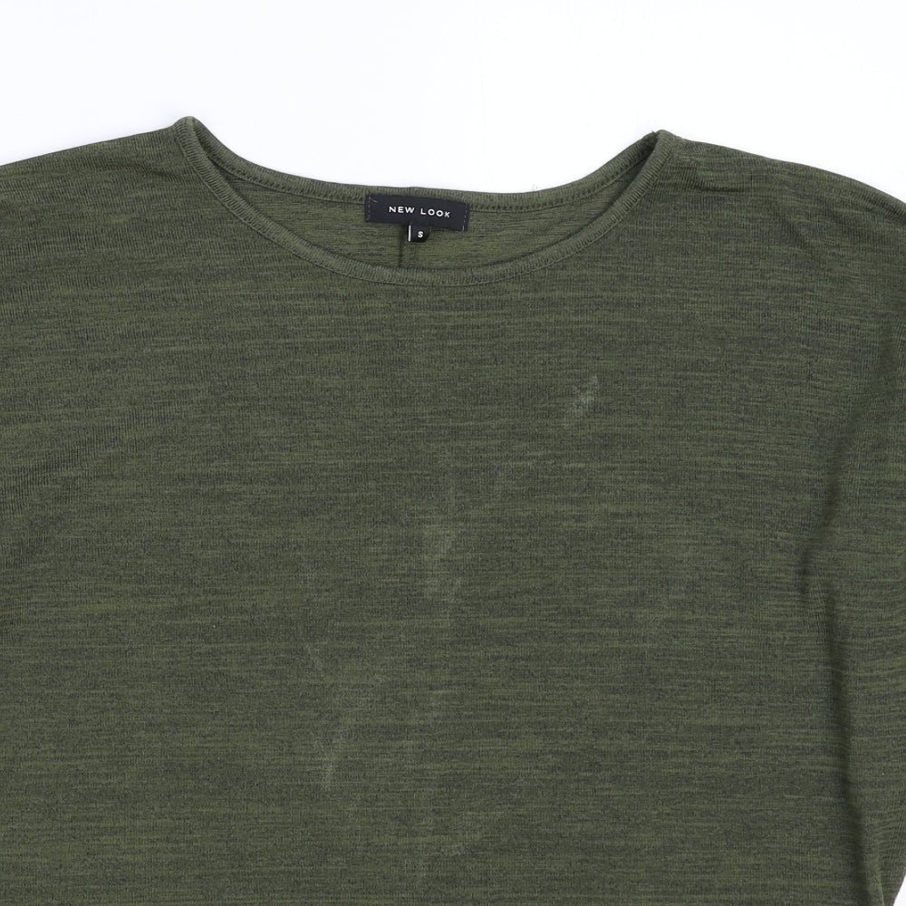 New Look Womens Green  Knit Pullover Jumper Size S  - Oversized