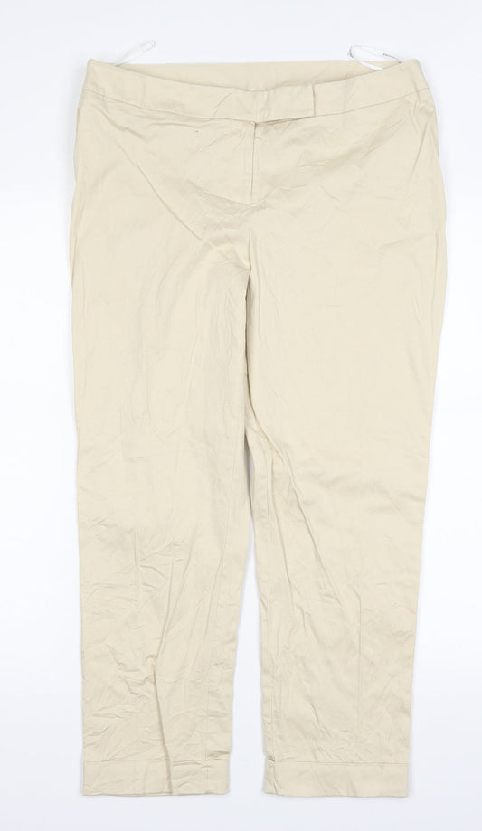 Dorothy Perkins Womens Beige   Trousers  Size 14 L24 in