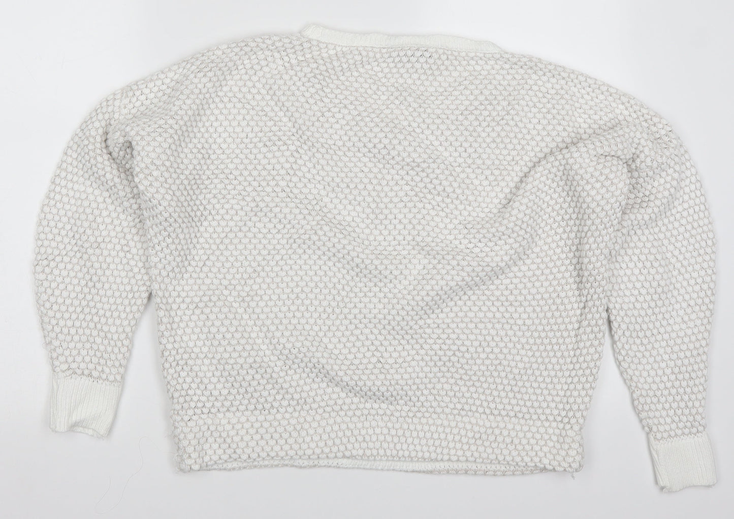 Wallis Womens White  Knit Pullover Jumper Size L