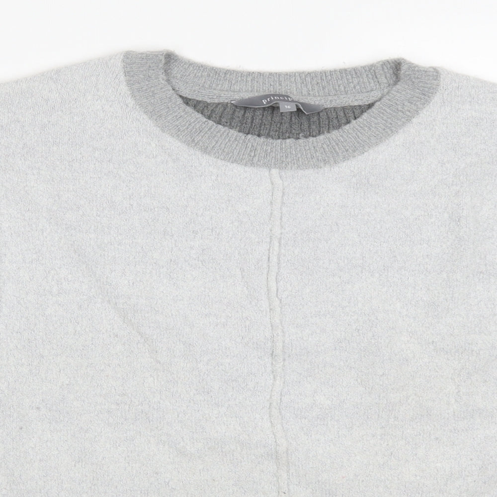 Principles Womens Grey  Knit Pullover Jumper Size 16