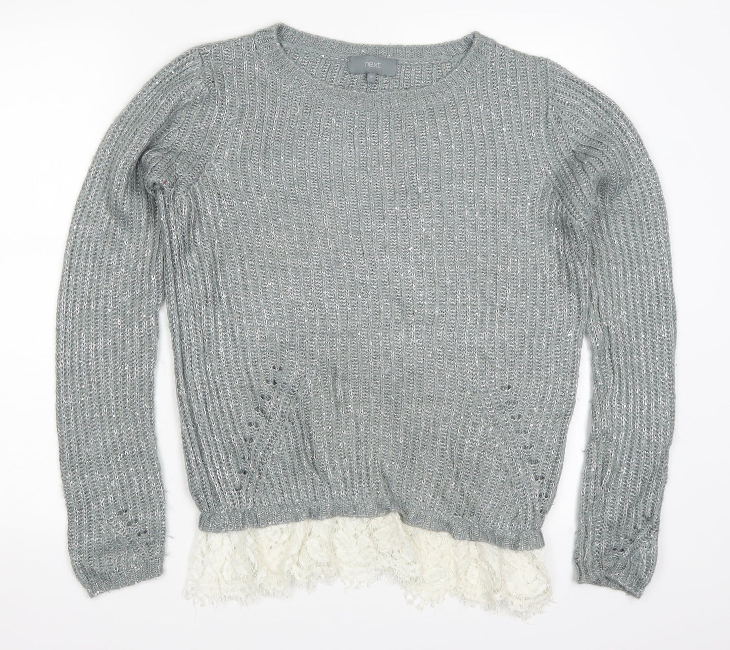 NEXT Womens Grey  Knit Pullover Jumper Size M