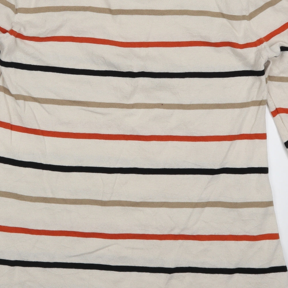 TU Womens Beige Striped  Pullover Jumper Size 12
