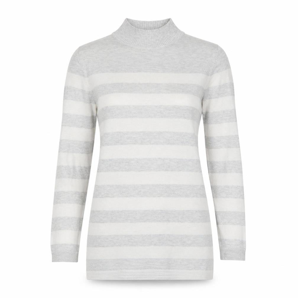 Atmosphere Womens Grey Striped  Pullover Jumper Size 10