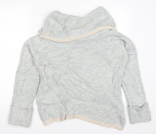 Oasis Womens Grey  Knit Pullover Jumper Size M