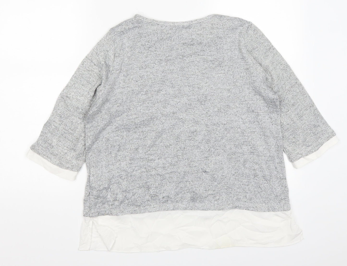 Wallis Womens Silver   Basic T-Shirt Size 10
