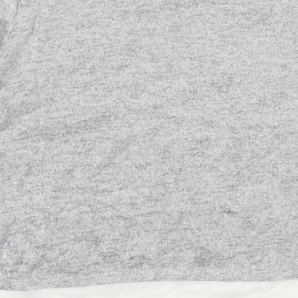 Wallis Womens Silver   Basic T-Shirt Size 10