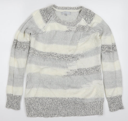 Red Herring Womens Grey Striped Knit Pullover Jumper Size 10