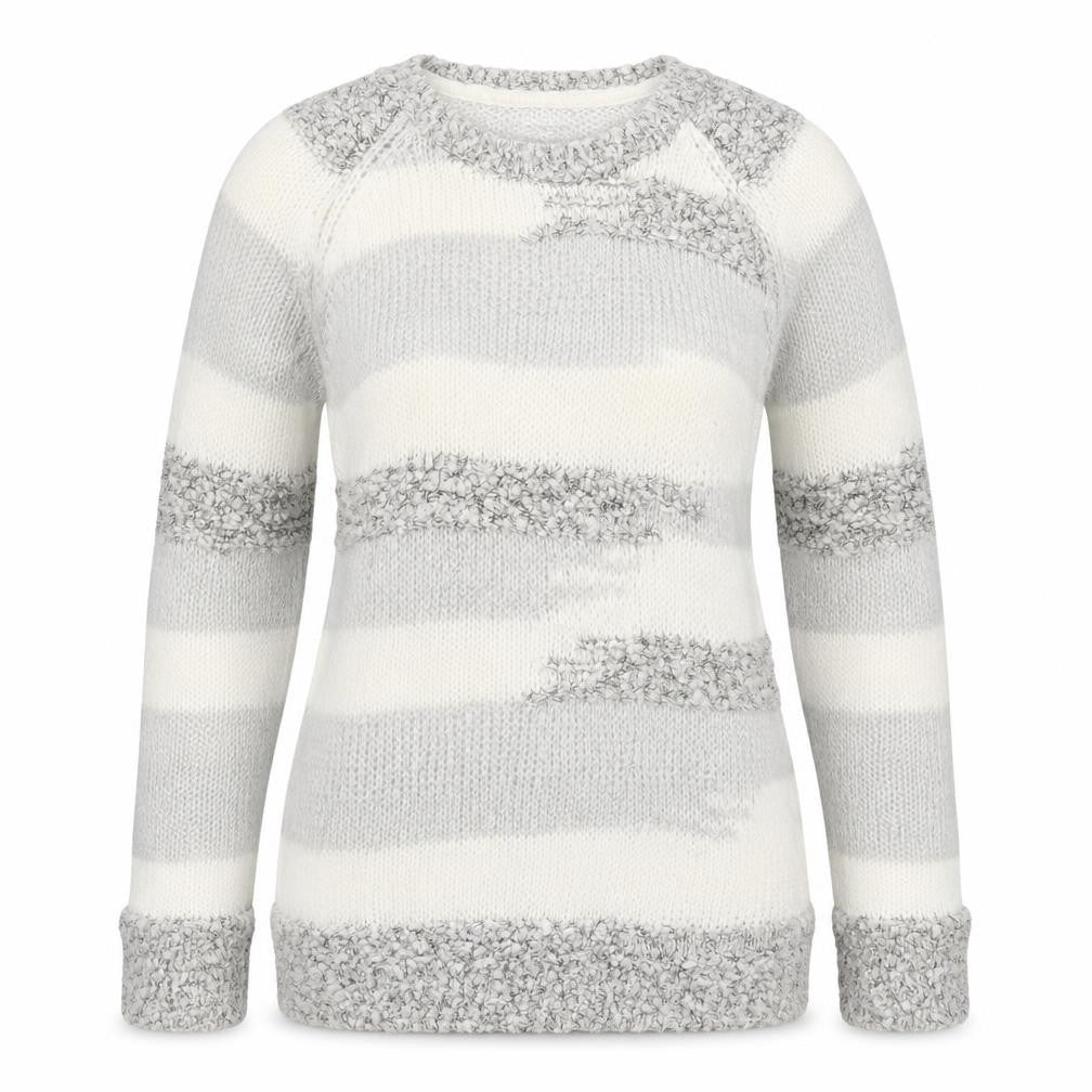 Red Herring Womens Grey Striped Knit Pullover Jumper Size 10