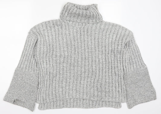 Topshop Womens Grey  Knit Pullover Jumper Size 8