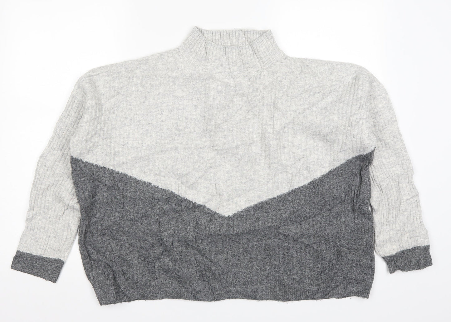 Marks and Spencer Womens Grey  Knit Pullover Jumper Size M  - Colourblock