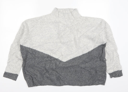 Marks and Spencer Womens Grey  Knit Pullover Jumper Size M  - Colourblock