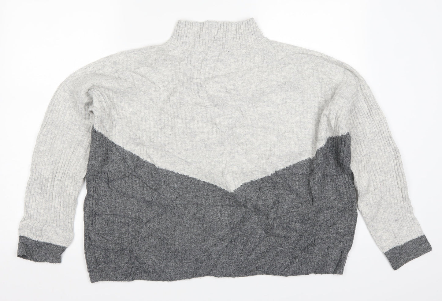 Marks and Spencer Womens Grey  Knit Pullover Jumper Size M  - Colourblock