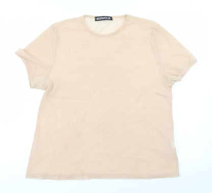 Misspap Womens Pink   Basic T-Shirt Size 10