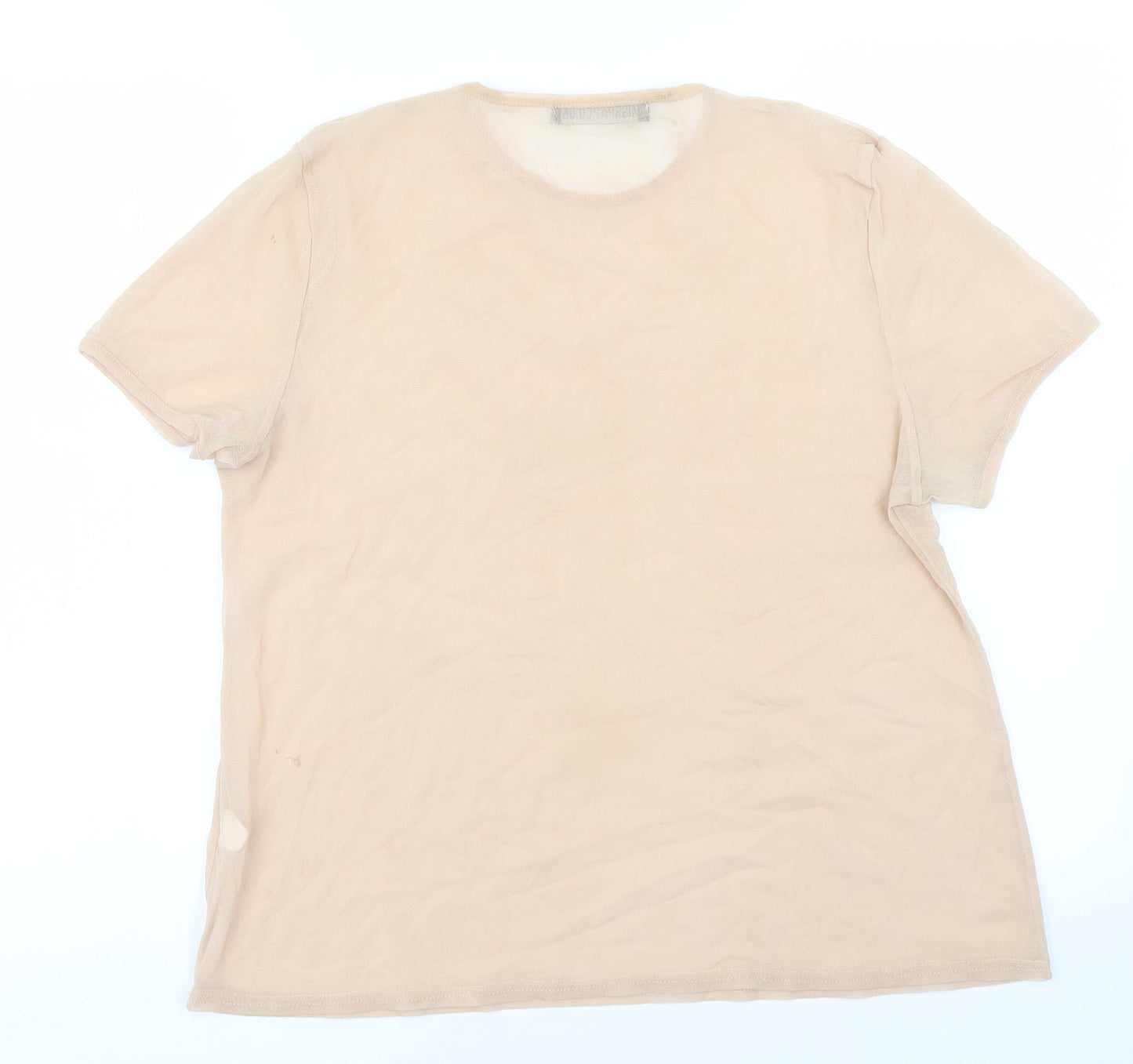 Misspap Womens Pink   Basic T-Shirt Size 10