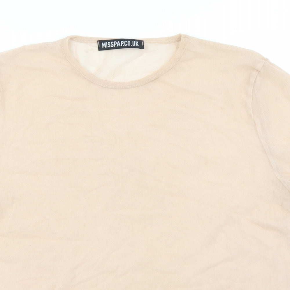 Misspap Womens Pink   Basic T-Shirt Size 10