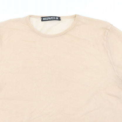 Misspap Womens Pink   Basic T-Shirt Size 10
