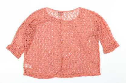 Next Womens Orange   Pullover Jumper Size 16