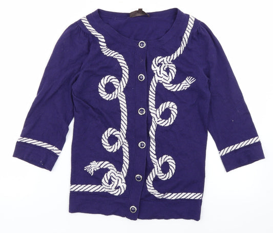 Great Plains Womens Purple  Knit Cardigan Jumper Size XS