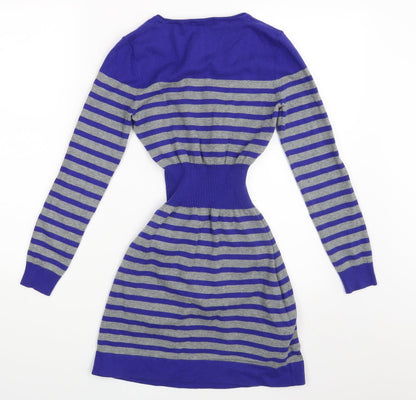 Mango Womens Multicoloured Striped  Pullover Jumper Size S