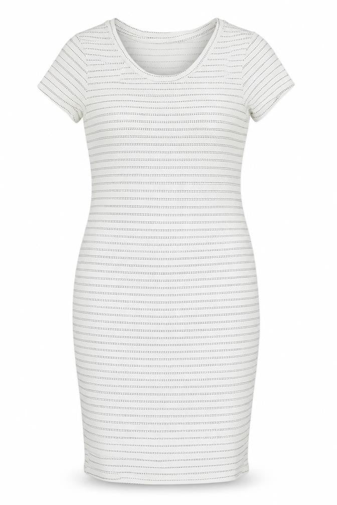 Atmosphere Womens White Polka Dot  Fit & Flare  Size 8