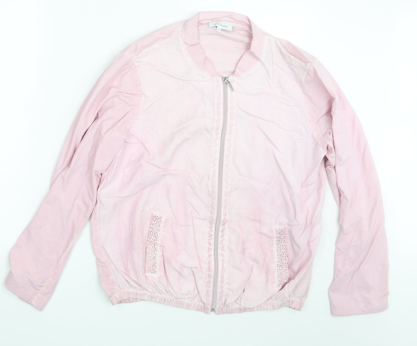 Just White Womens Pink   Jacket  Size 14