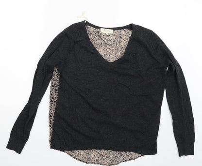 Marie Sixtine Womens Grey Floral  Pullover Jumper Size S