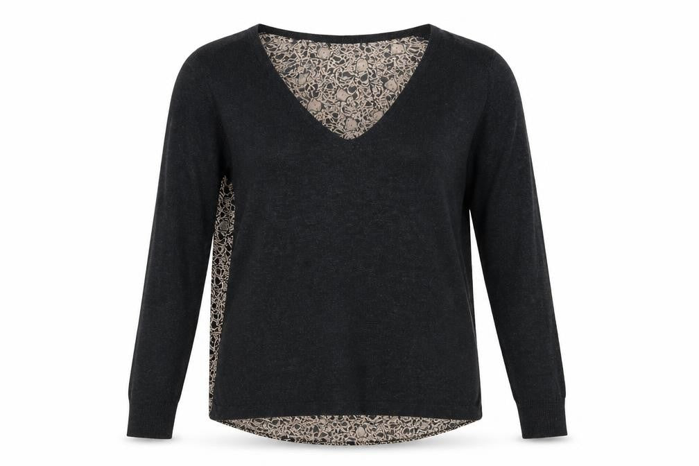Marie Sixtine Womens Grey Floral  Pullover Jumper Size S