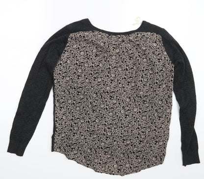 Marie Sixtine Womens Grey Floral  Pullover Jumper Size S