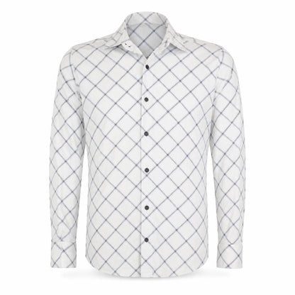 Grand Banks Mens White Check   Button-Up Size S