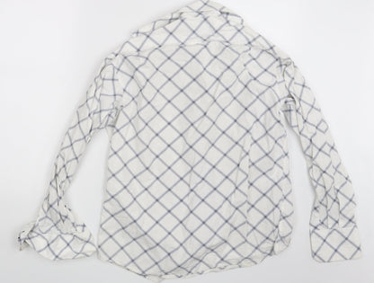 Grand Banks Mens White Check   Button-Up Size S