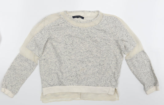 French Connection Womens Beige   Pullover Sweatshirt Size S