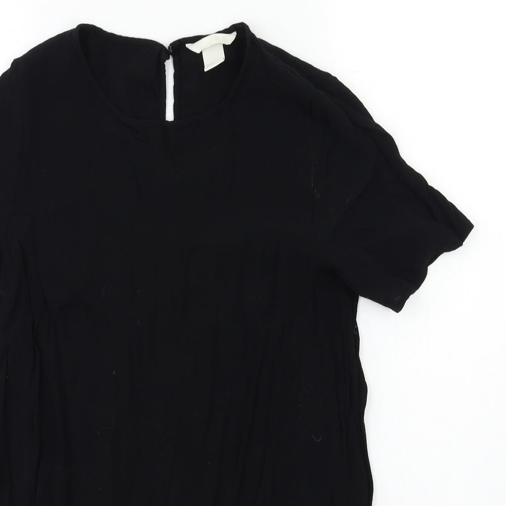 H&M Womens Black   Basic T-Shirt Size 8