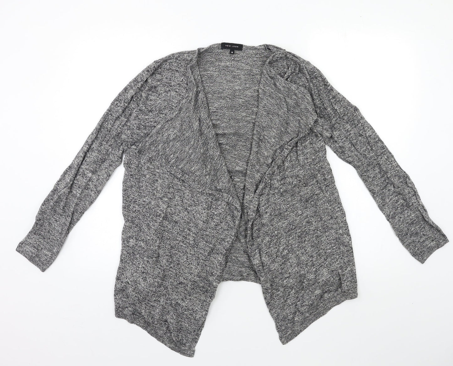 New Look Womens Grey  Knit Cardigan Jumper Size 10