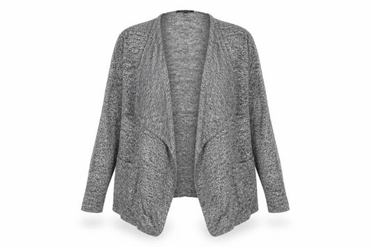 New Look Womens Grey  Knit Cardigan Jumper Size 10