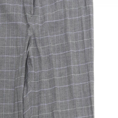 Country Casuals Womens Grey Check Trousers Size 10 L30 in