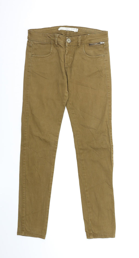 Preworn Womens Brown  Denim Skinny Jeans Size 28 in L29 in