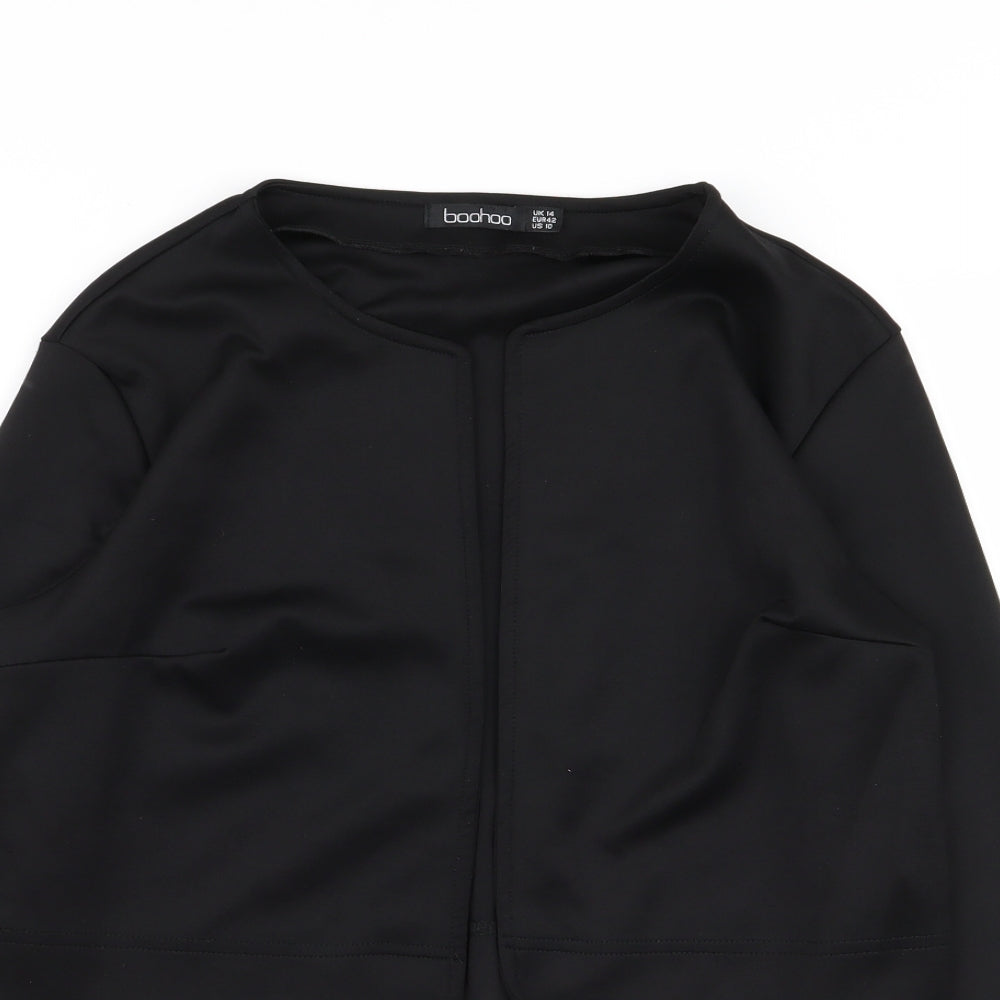 Boohoo Womens Black   Jacket Blazer Size 14