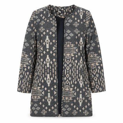 H&M Womens Multicoloured Geometric  Jacket Blazer Size 6