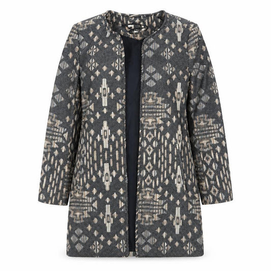 H&M Womens Multicoloured Geometric  Jacket Blazer Size 6