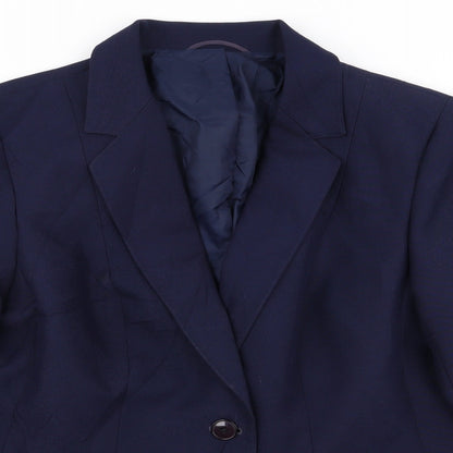 St Michael Womens Blue Jacket Blazer Size 18