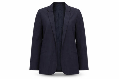 Topshop Womens Blue Striped  Jacket Blazer Size 8