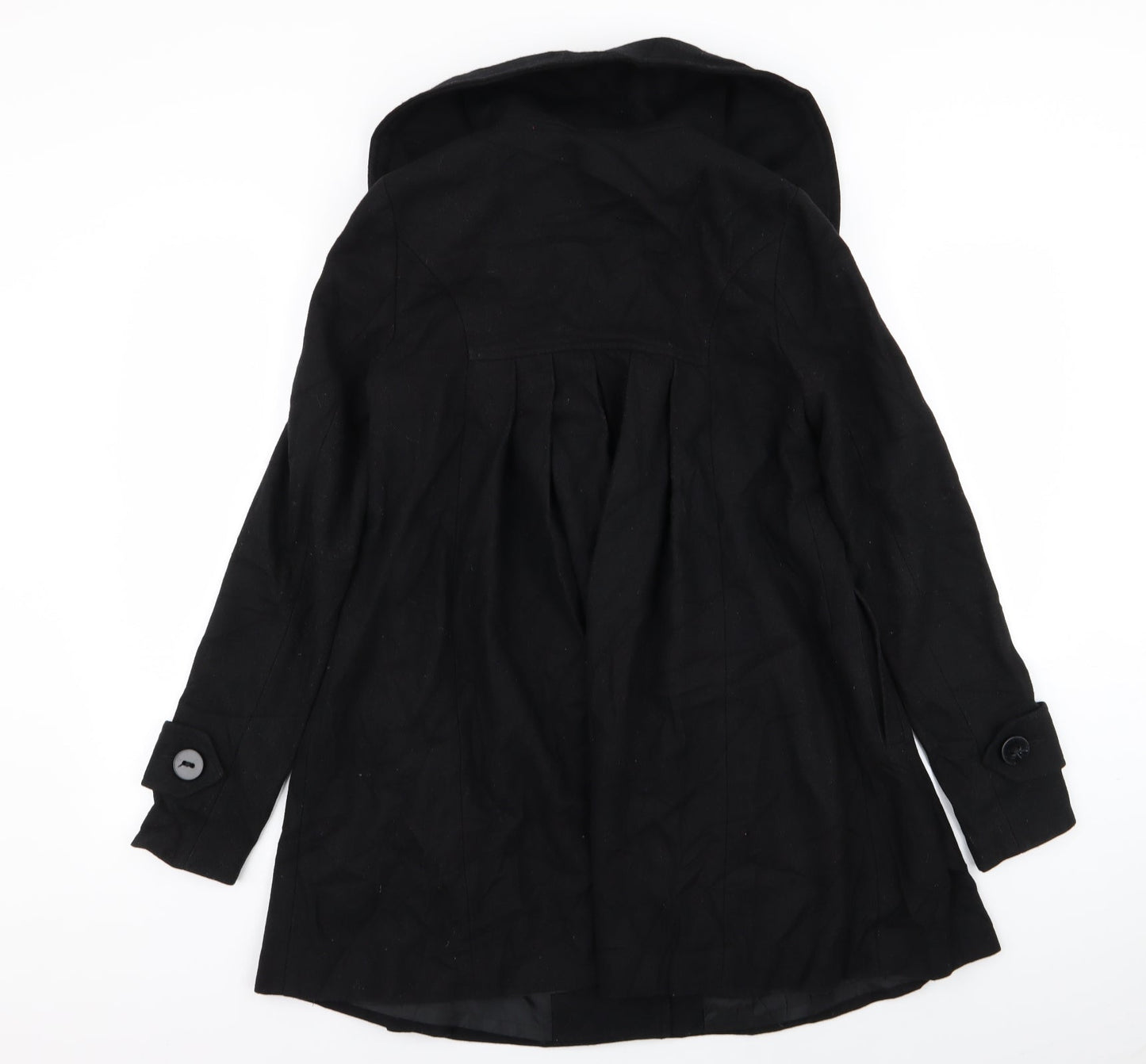 ASOS Womens Black   Overcoat Coat Size 8