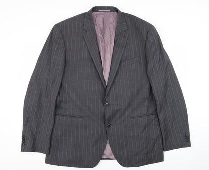 Next Mens Grey Striped  Jacket Blazer Size 44