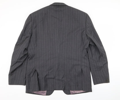 Next Mens Grey Striped  Jacket Blazer Size 44