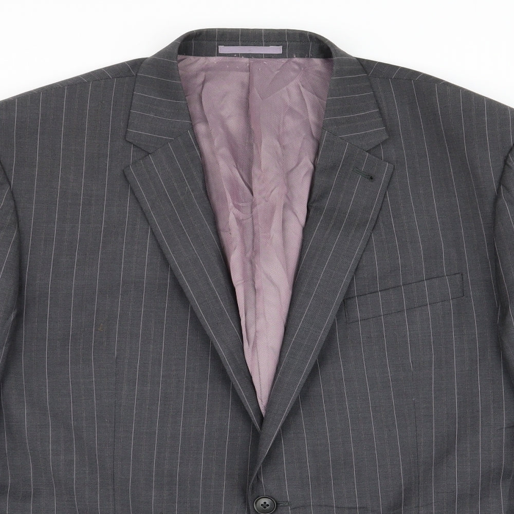 NEXT Mens Grey Striped  Jacket Blazer Size 44