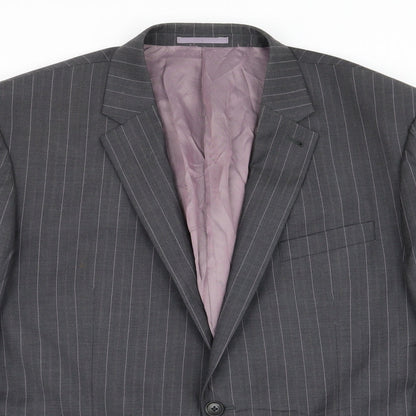 Next Mens Grey Striped  Jacket Blazer Size 44