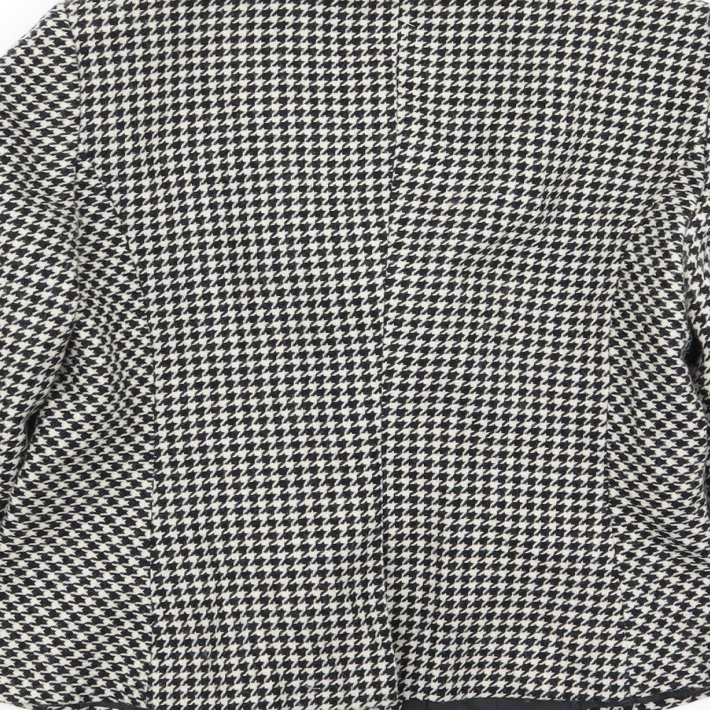 yera Womens Multicoloured Houndstooth  Jacket Blazer Size 12